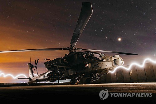 중동 배치 미군의 AH-64 헬기