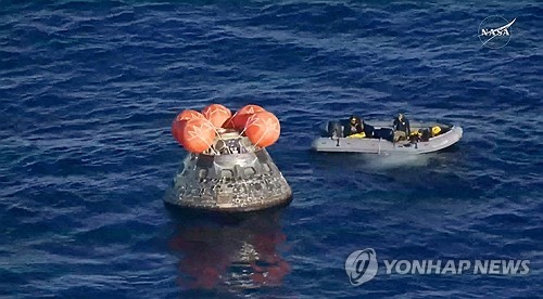 지구에 귀환한 '아르테미스Ⅱ' 오리온 캡슐