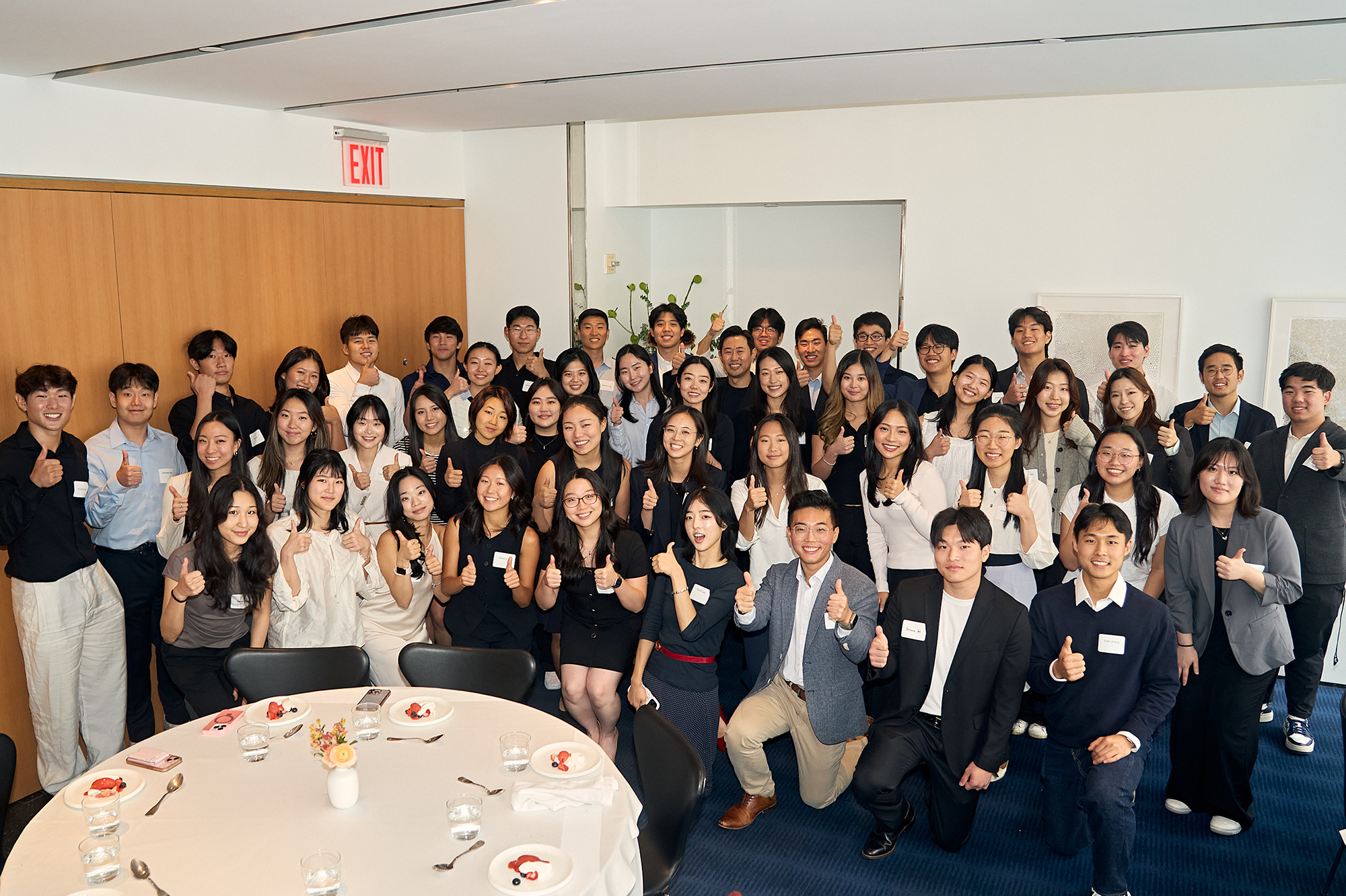 Scholarship recipients of the Jihoon Rim Foundation pose for a group photo at the annual reunion held in New York on September 19, 2026. This year's event was attended by 50 of the 70 total scholars selected by the foundation since 2023. (Photo=Courtesy of Jihoon Rim Foundation)