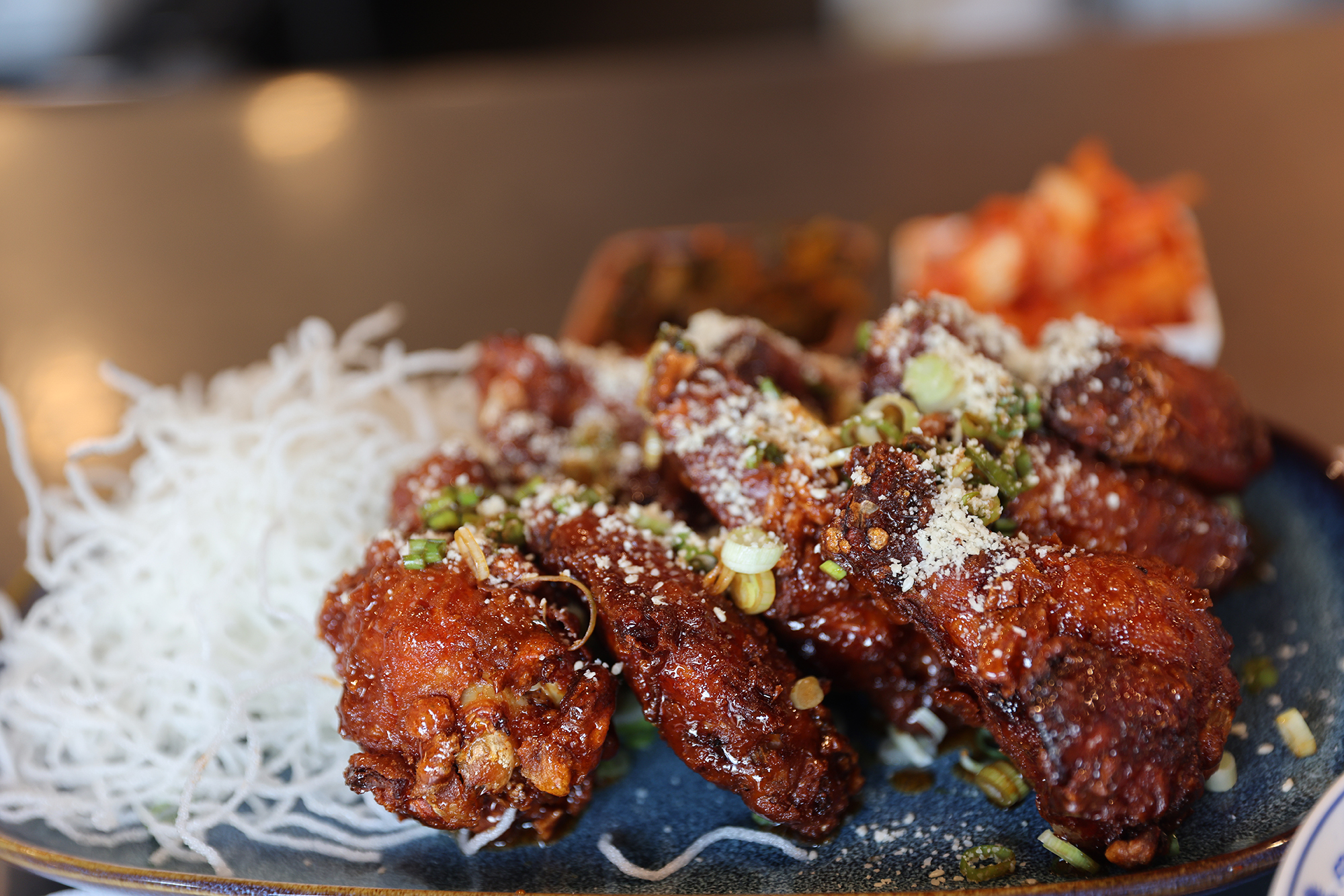 Honey gochujang chicken wings, RubyDoo's most popular dish