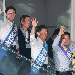 김민석, 수도권 경선 鄭에 0.38%p차 박빙 승리…누적득표 49.91%