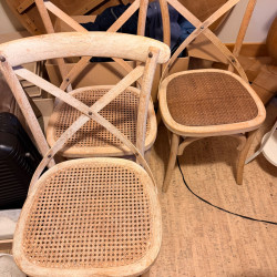 Wooden crossback dining chair - set of 4