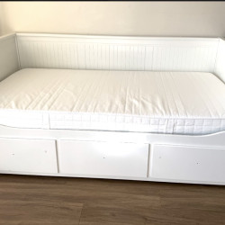 HEMNES Daybed frame with 3 drawers, white, Twin