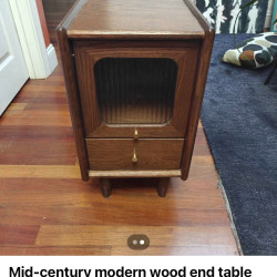 Mid-century modern wood end table