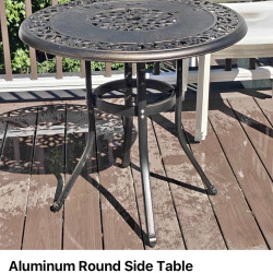 Aluminum Round Side Table