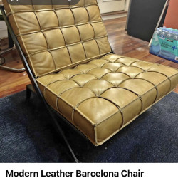 Modern Leather Barcelona Chair