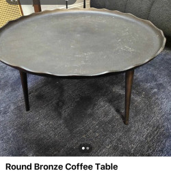Round Bronze Coffee Table