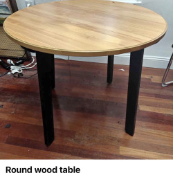 Round wood table