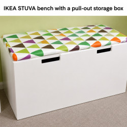 IKEA STUVA bench with a pull-out storage box
