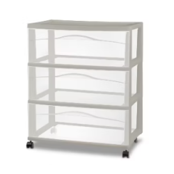 3 plastic drawer