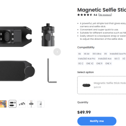Insta360 Magnetic Selfie Stick Holster